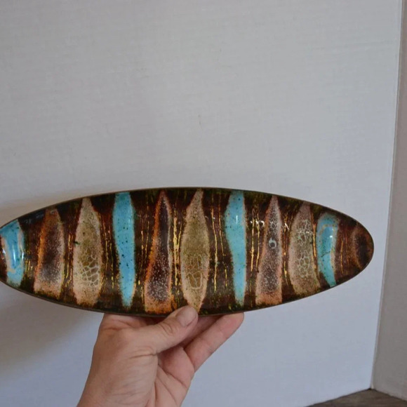 Vtg Brass & Enamel  Bowl - Picture 4 of 8